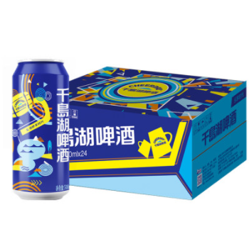 49元包邮！千岛湖啤酒 乐享时光 啤酒500mL*24罐