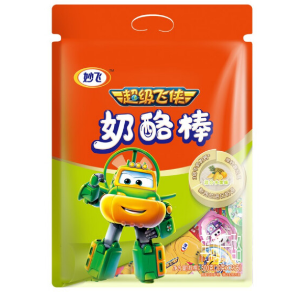166.2元包邮！妙飞 超级飞侠奶酪棒 混合水果味 500g/25粒*6件