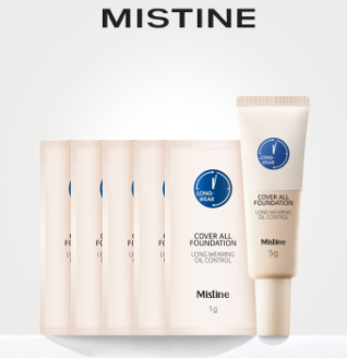 5.9元包邮！泰国Mistine蜜丝婷小蓝盾粉底液 5g
