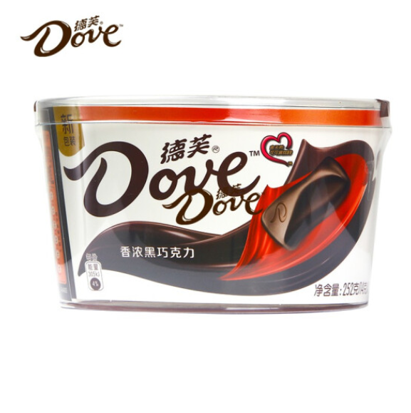 19.89元包邮！德芙 Dove香浓黑巧克力252g