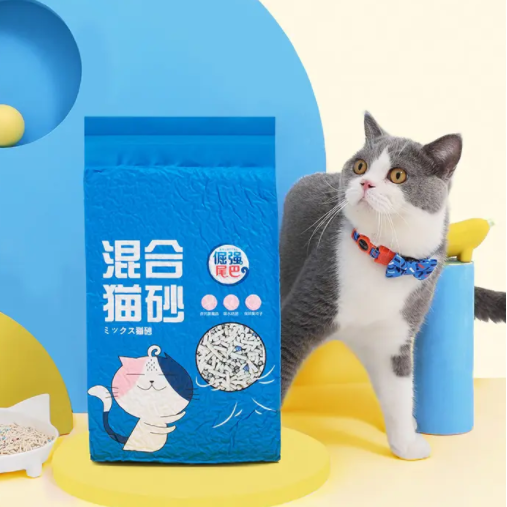 58.5元包邮！倔强的尾巴 混合猫砂 2.8kg*2袋*3件