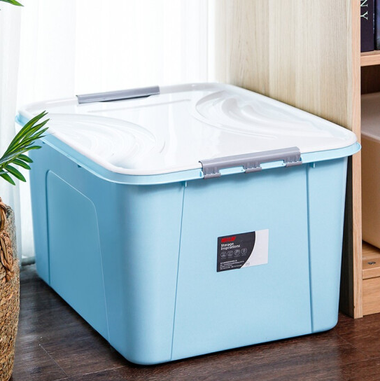 29.9元！禧天龙 禧仕多 带轮塑料收纳箱 特大号 85L