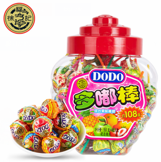 30.88元包邮！徐福记 多嘟棒棒糖果108支