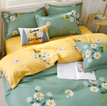 29.9元包邮！卡莫妮 水洗棉床上四件套 全尺寸