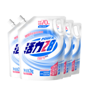 【1.3元/斤】44.9元包邮！活力28柔顺洗衣液16斤*2件+赠920g内衣洗衣液