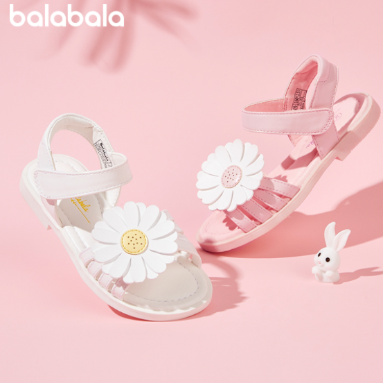 69.9元包邮！巴拉巴拉 花朵变色凉鞋