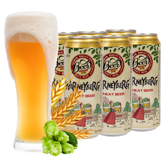 49元包邮！荷兰风味 精酿白啤酒500ml* 12罐