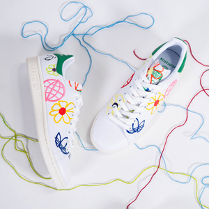 adidasstansmith涂鸦小花女款板鞋