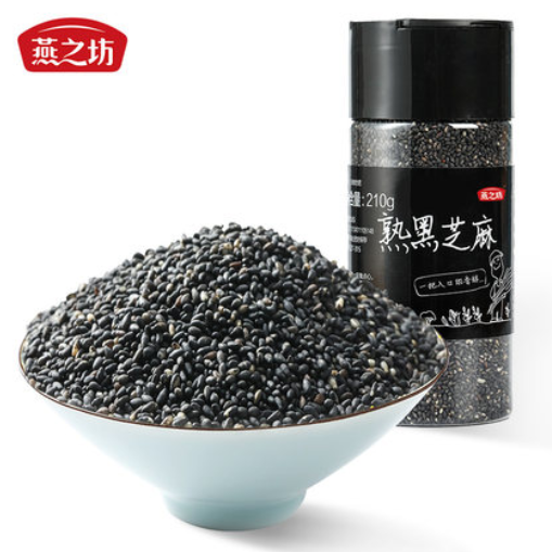 9.9元包邮！燕之坊 原色原香黑能量熟食黑芝麻210g