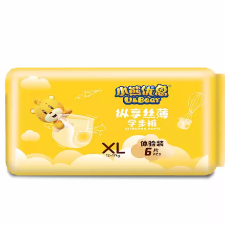 2.8元！小熊优恩 纵享丝薄系列拉拉裤XL6片*2件