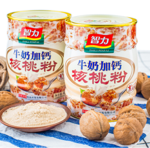 24.6元包邮！智力 牛奶加钙核桃粉404g*2罐