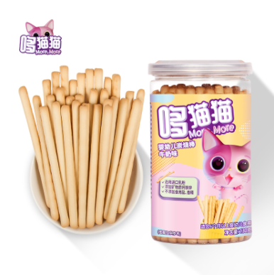9.9元包邮！哆猫猫 炭烧棒手指磨牙饼干130克