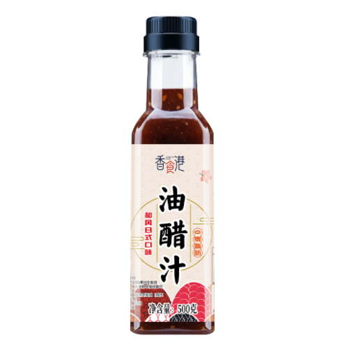 12.9元包邮！香食港 0脂肪油醋汁500g*2瓶