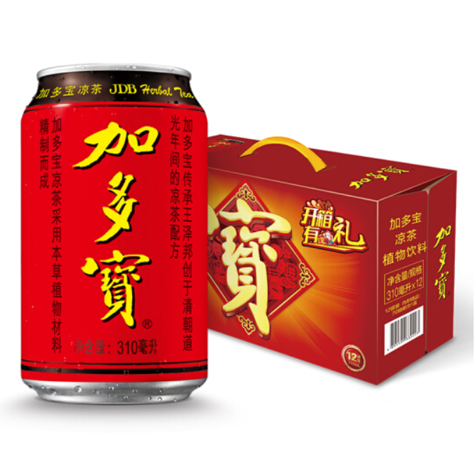 19.5元！加多宝 凉茶植物饮料 310ml*12罐