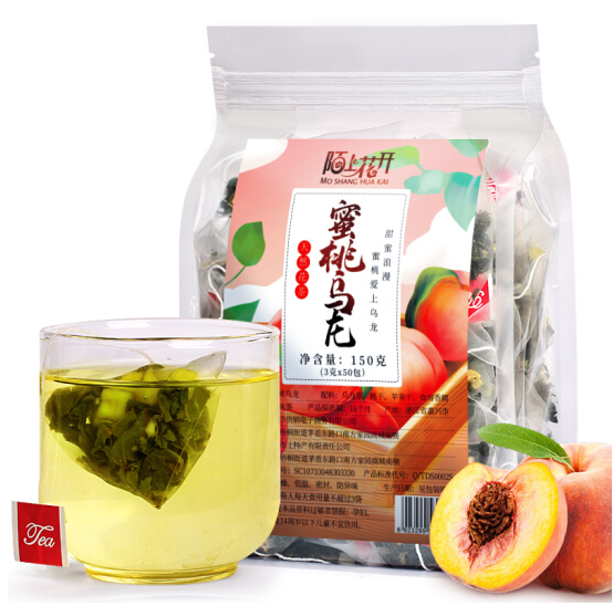 19.8元包邮！陌上花开 蜜桃乌龙茶 水果茶大份量50包