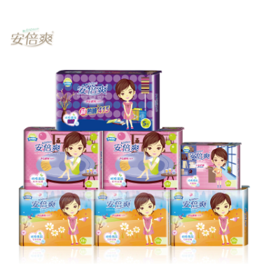 16.9元包邮！安倍爽 超薄组合卫生巾85片