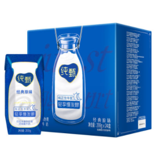 【1.8元/盒】95.25元包邮！蒙牛 纯甄常温酸奶200g*24盒*2件+凑单品
