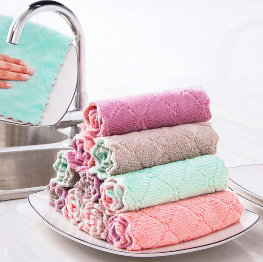 7.9元包邮！惠寻 加厚厨房清洁布10条