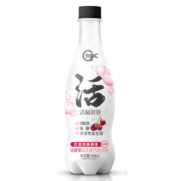 【1.48元/瓶】71.22元！蒙牛 优益C 益生菌气泡水 388ml*12瓶*4件