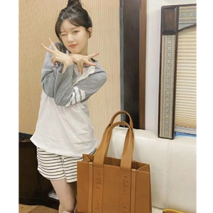 赵露思同款不同Size！Chloé蔻依 Woody 小号尼龙托特包