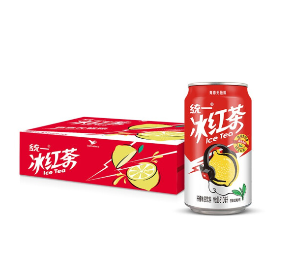 113.12元！统一 冰红茶 罐装柠檬红茶饮料 310ML*24罐*4件