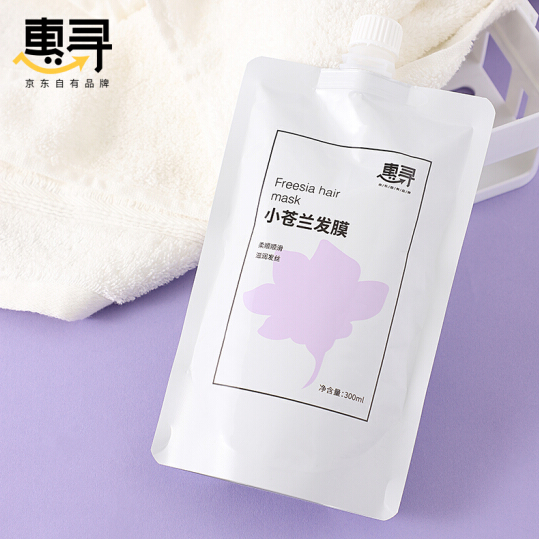 4.9元包邮！惠寻 小苍兰发膜300ml