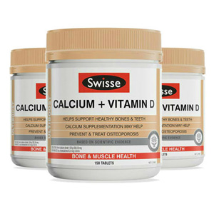包邮包税!娘娘钙 swisse 钙 维生素d 补钙 150粒*3瓶装