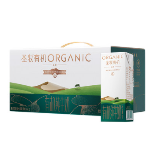 【2.1元/盒】50.54元包邮！蒙牛 圣牧品醇 全脂有机奶200ml*24盒