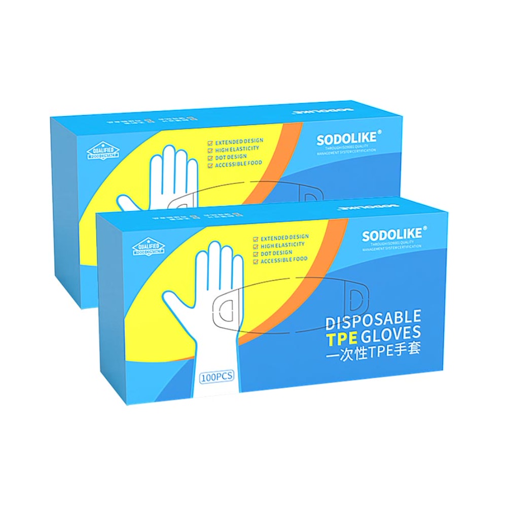 家用清洁一次性TPE弹性手套100只