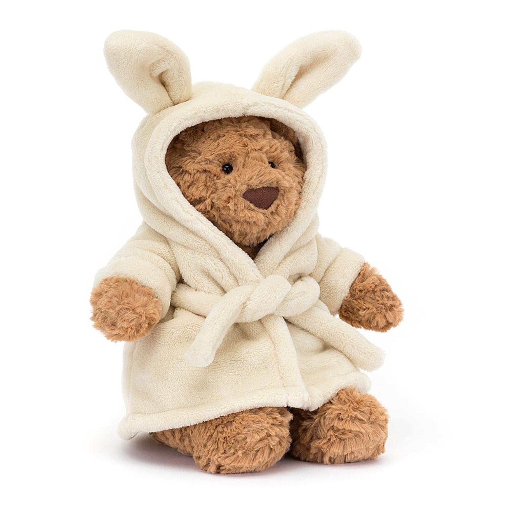 Jellycat Bartholomew Bear Bathrobe穿浴袍的巴塞罗那熊BARM2BR