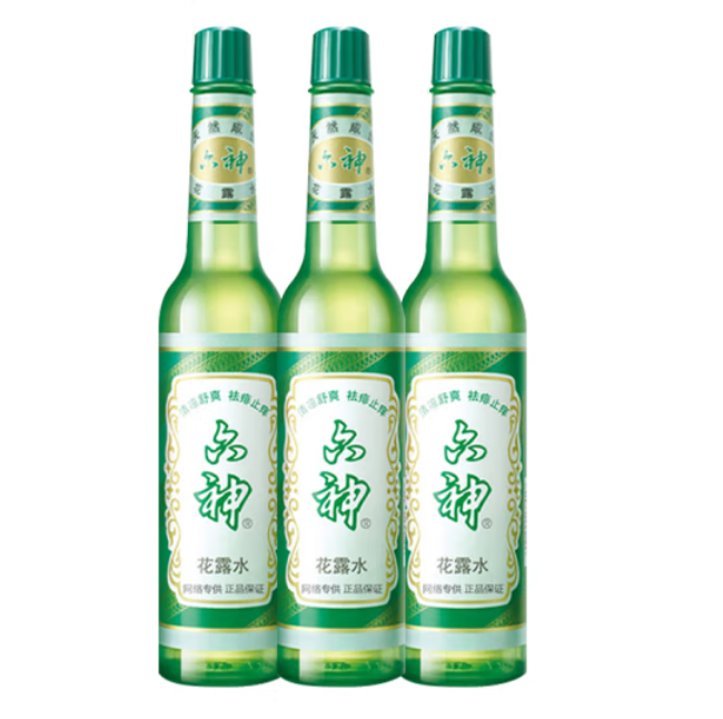 39.5元包邮！六神 经典玻璃瓶花露水195ml*3
