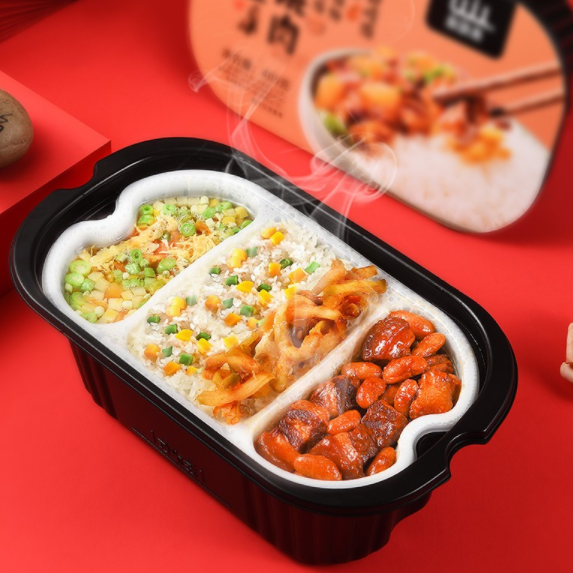 19.6元包邮！蜀达人 芸豆烧肉自热米饭 405g*3盒