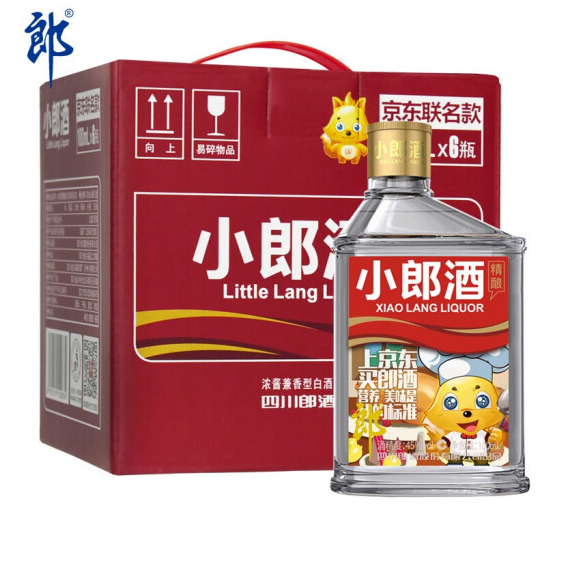 77.5元！郎酒 京东联名款 45度 兼香型白酒 100ml*6瓶