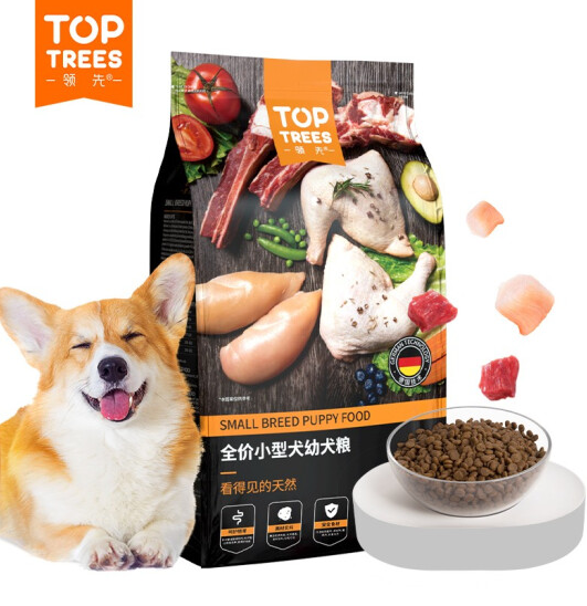 19.9元包邮！Toptrees/领先小型通用幼犬天然原肉狗粮1.5kg 