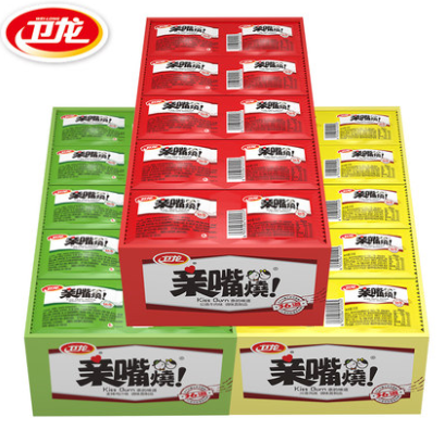 20.9元包邮！卫龙 亲嘴烧辣条大刀肉100片