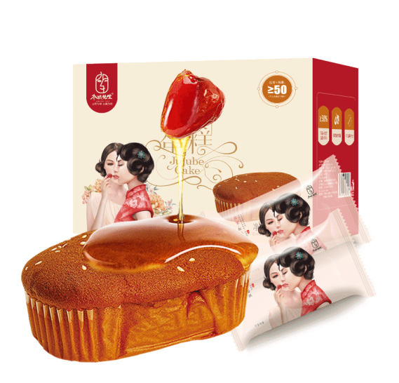 24.9元包邮！ 枣粮先生  蜂蜜红枣蛋糕630g *2箱