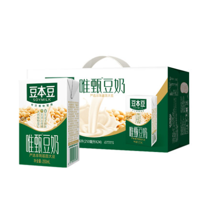 54.9元包邮！豆本豆唯甄豆奶250ml×48盒