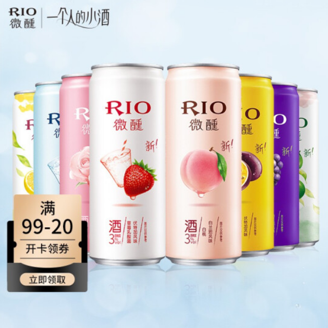 92元！锐澳 预调鸡尾酒 3度330ml*10罐*4件