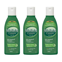 Selsun Green 舒缓去屑洗发水(绿瓶) 200ml*3瓶装