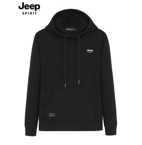 91.26元包邮！JEEP SPIRIT 2021秋季新款情侣连帽卫衣 3色