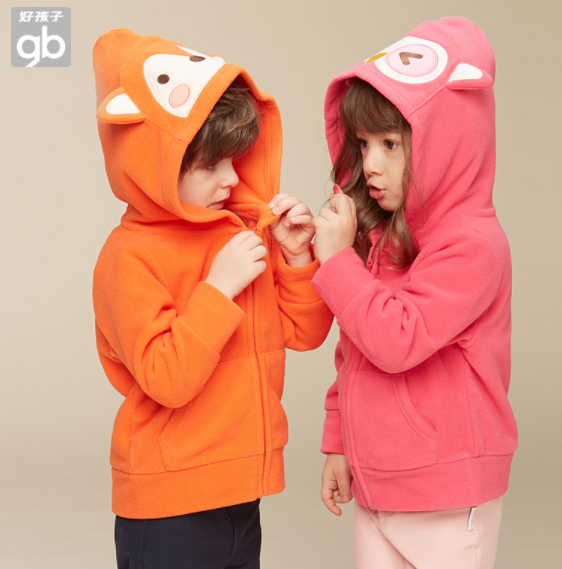 40.98元包邮！好孩子 秋冬儿童摇粒绒棒球服外套