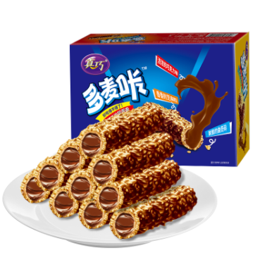 12.9元包邮！真巧多麦咔涂层蛋卷约20只260g