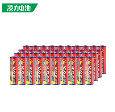 9.9元包邮！凌力 碳性干电池5号7号 40粒