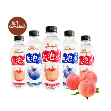 8.9元包邮！刻凡 果味苏打气泡水 350ml*6瓶