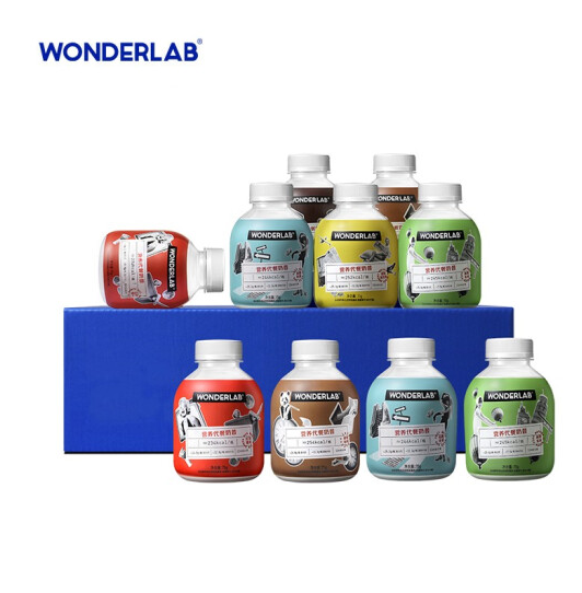 【明星同款】187.2元！WonderLab 小胖瓶营养代餐奶昔75g*18瓶