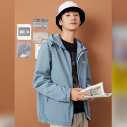59.36元包邮！快鱼 男装长袖连帽休闲夹克3款