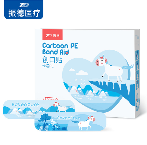 6.9元包邮！振德 卡通PE创可贴 100片