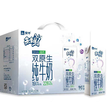 27.9元包邮！蒙牛未来星双元生纯牛奶190ml*12