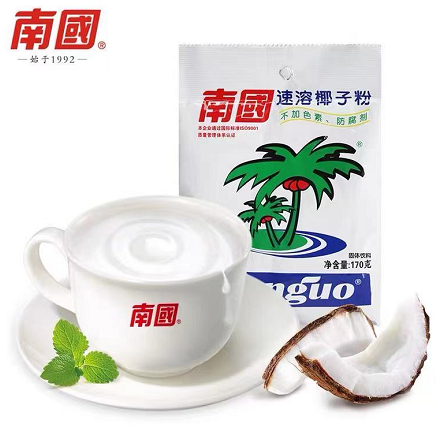 6.9元包邮！南国食品速溶椰子粉
