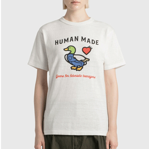 Human Made 女款小鸭子印花 白色T恤 Human Made 女款小鸭子印花 白色T恤